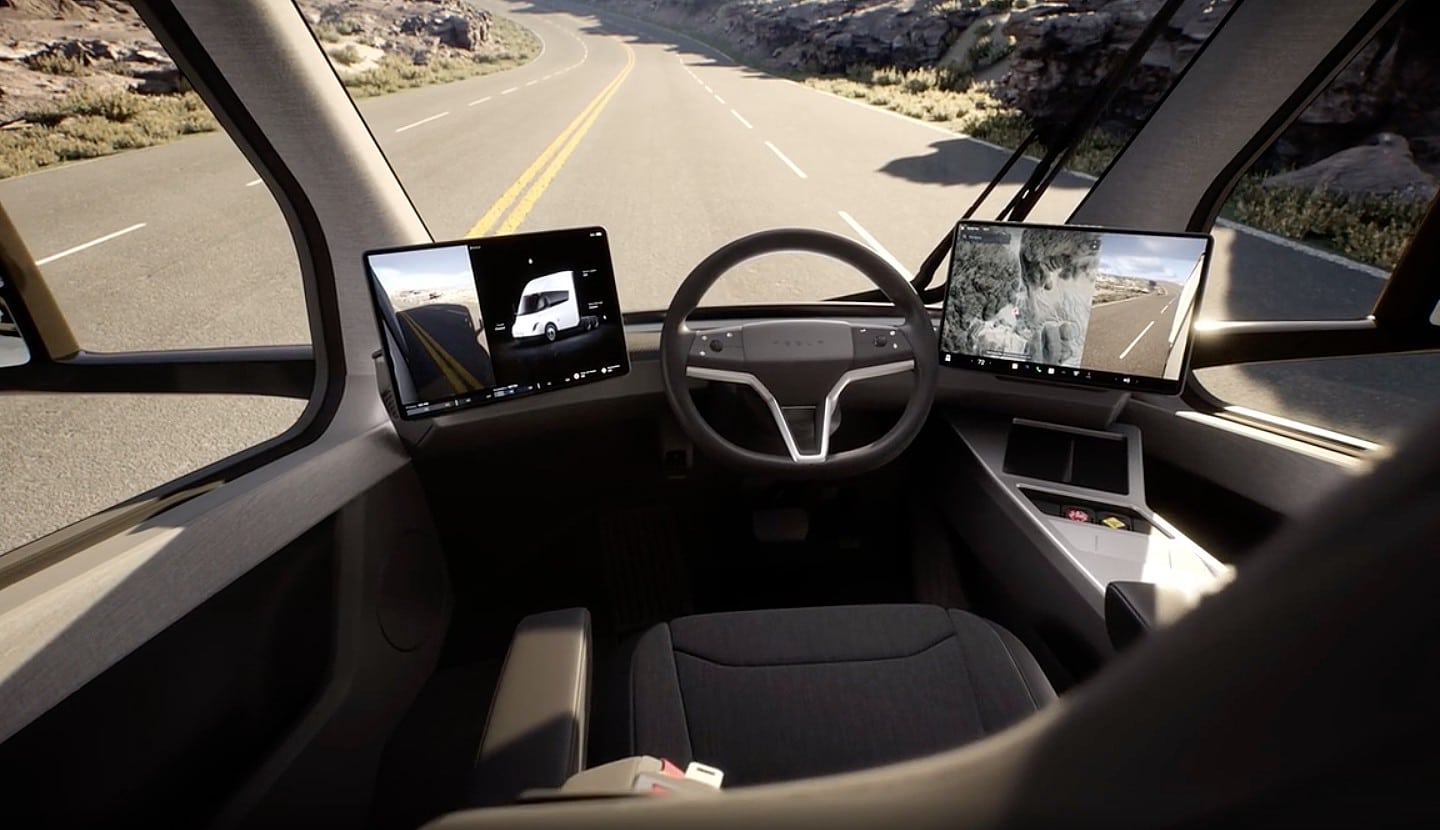 Tesla truck interior